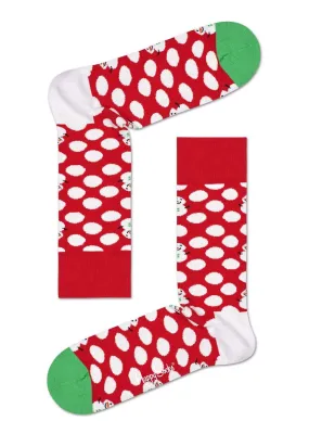 BIG DOT SNOWM SOCK
