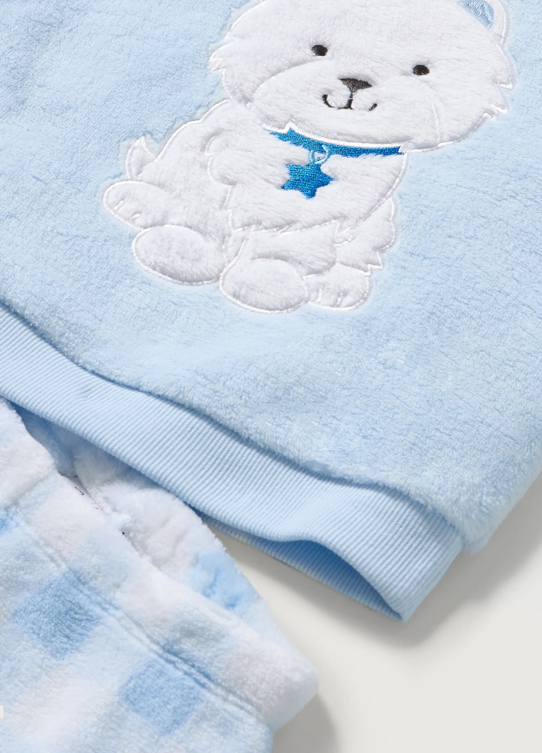 BLUKIDS  Pigiama in coral fleece neonata