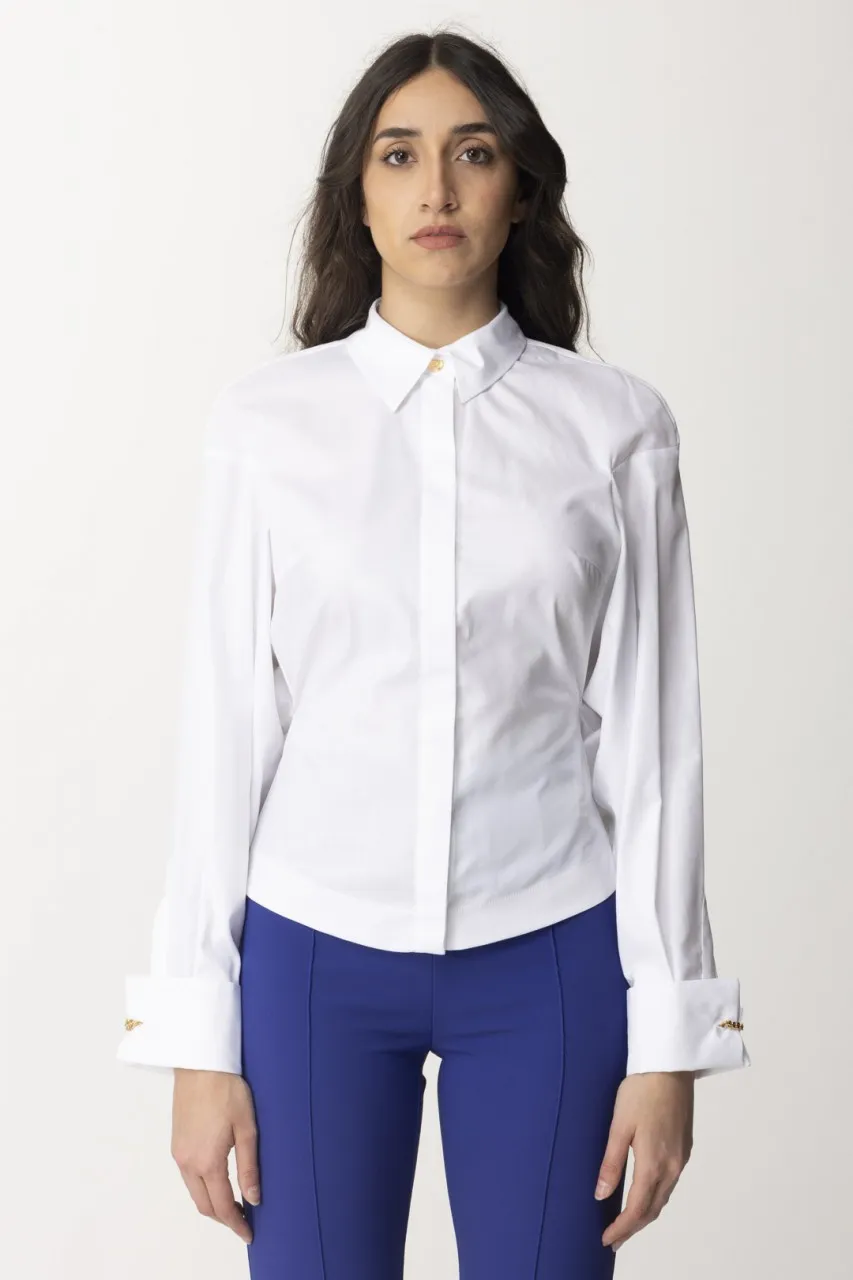 Camicia con dettagli gold Bianco
