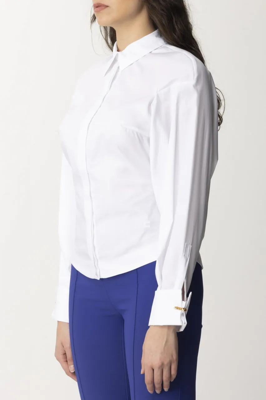 Camicia con dettagli gold Bianco