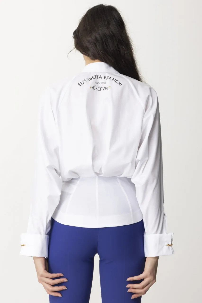 Camicia con dettagli gold Bianco