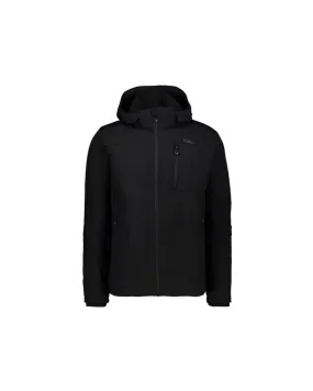 CMP Giacca da uomo in Softshell con cappuccio staccabile