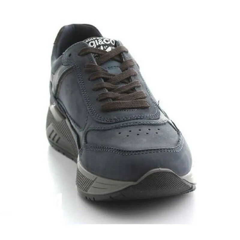 IGI&CO - Art. 4136322 - sneakers uomo colore blu- tessuto pelle