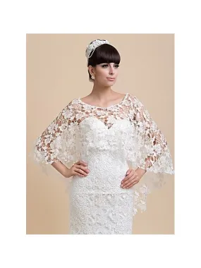 Mantella da Sposa interamente in pizzo