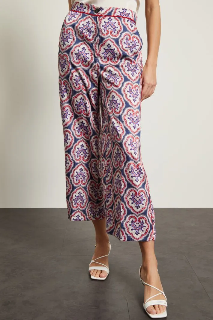 Pantaloni fluidi in twill