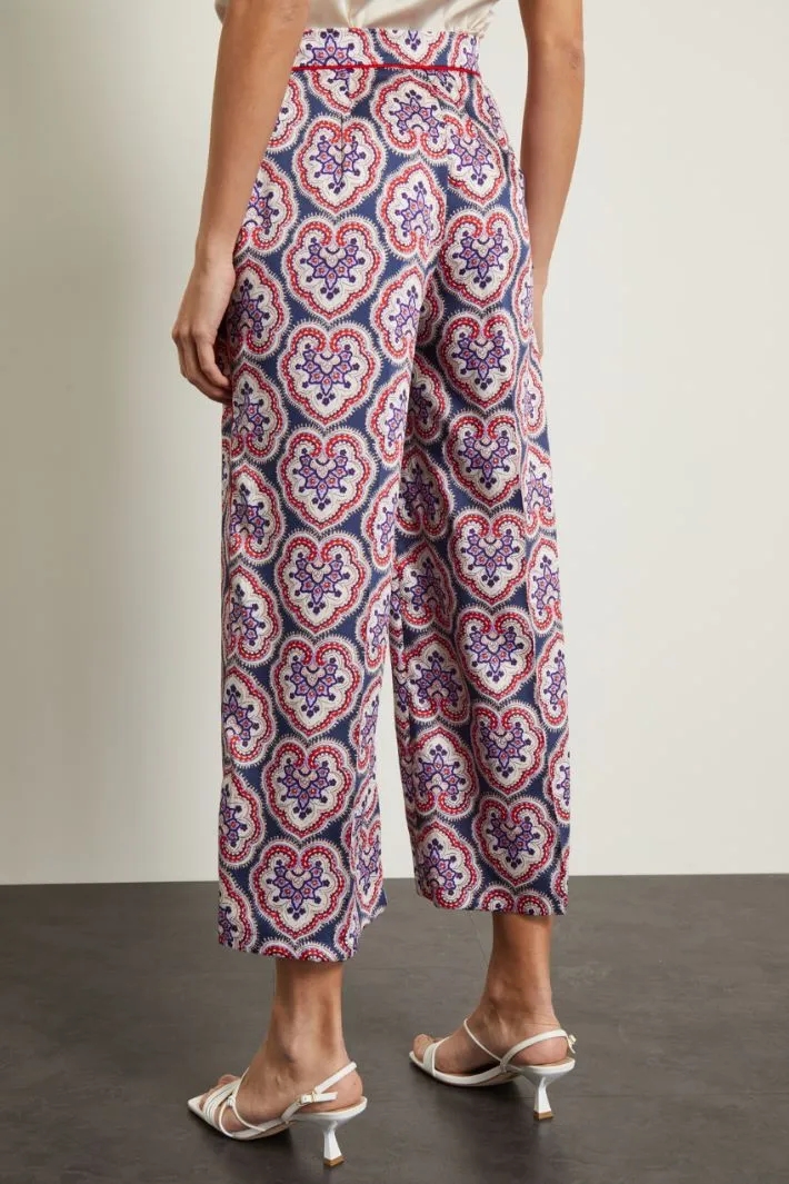 Pantaloni fluidi in twill