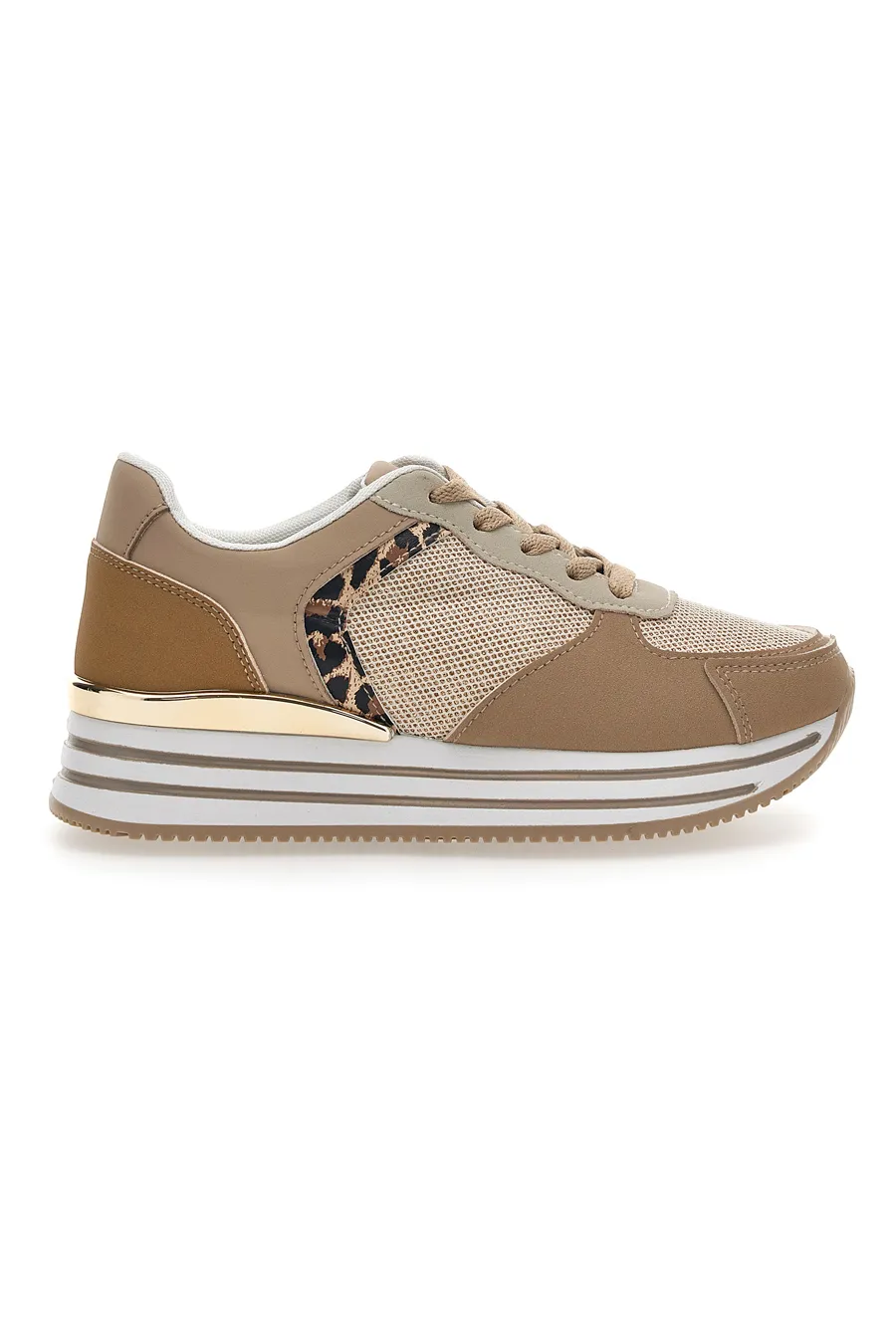 Sneakers Beige Con Dettagli Animalier Cafe' Cost 230
