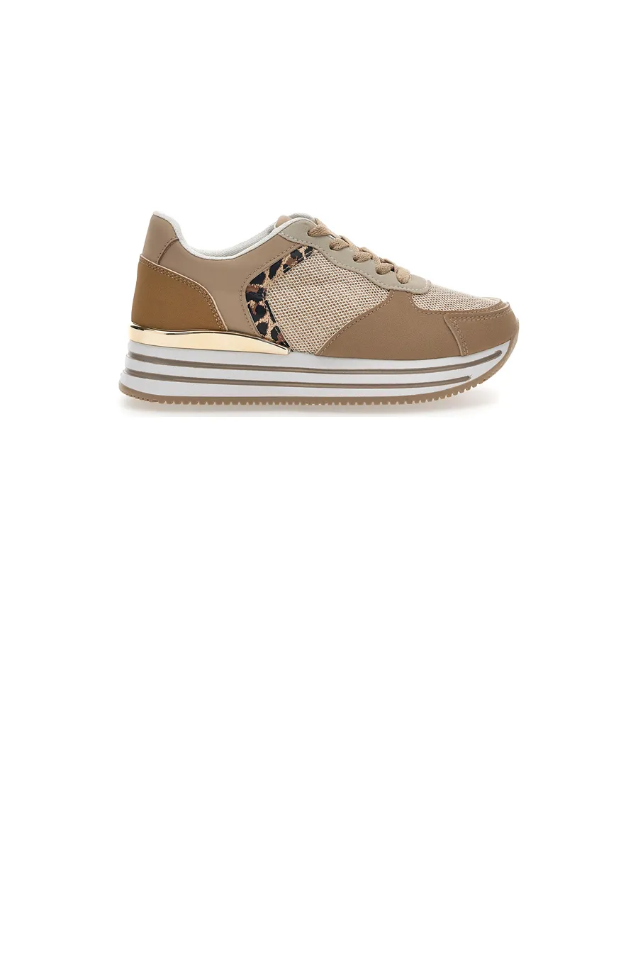 Sneakers Beige Con Dettagli Animalier Cafe' Cost 230