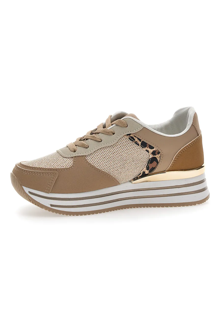 Sneakers Beige Con Dettagli Animalier Cafe' Cost 230