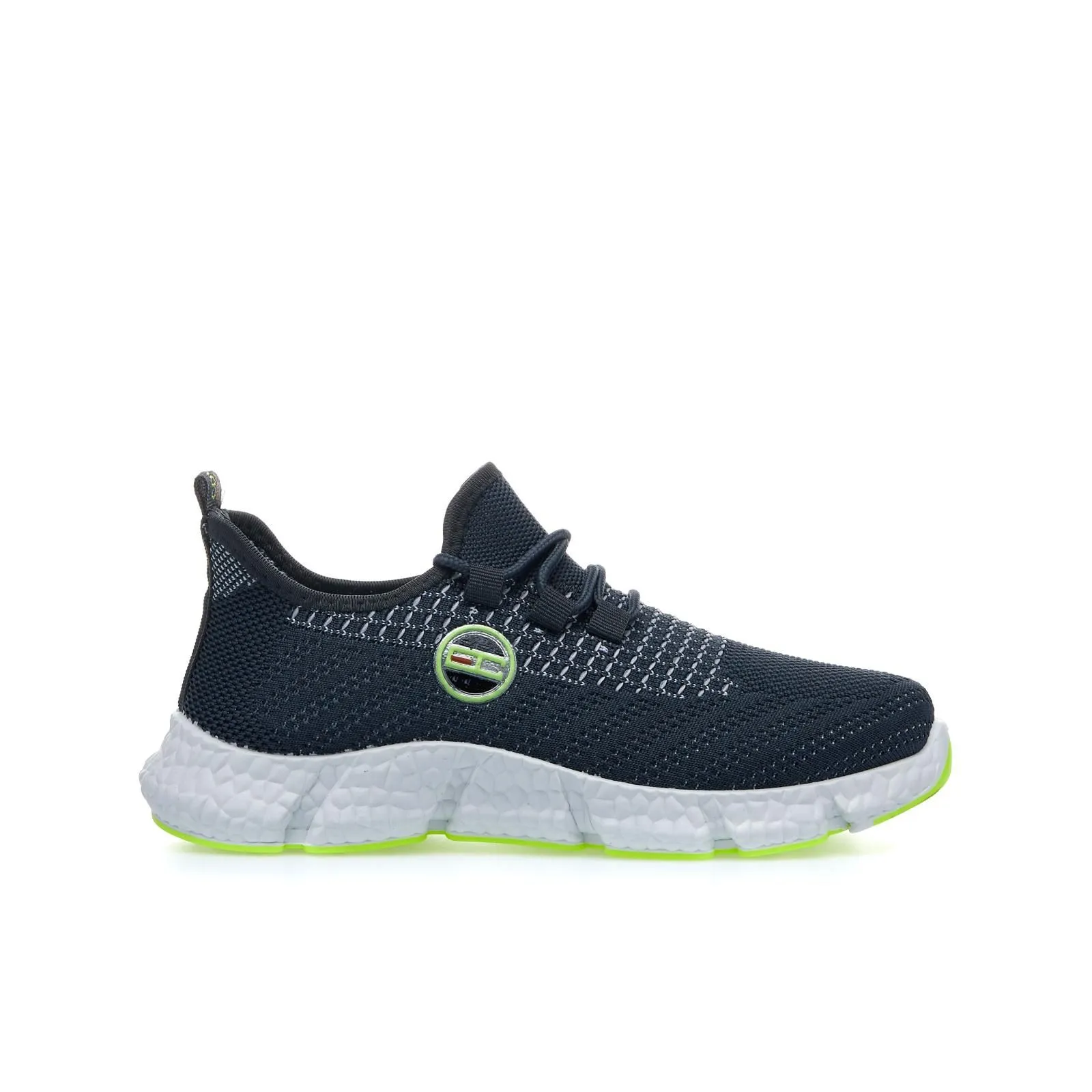 Sneakers blu con dettagli fluo