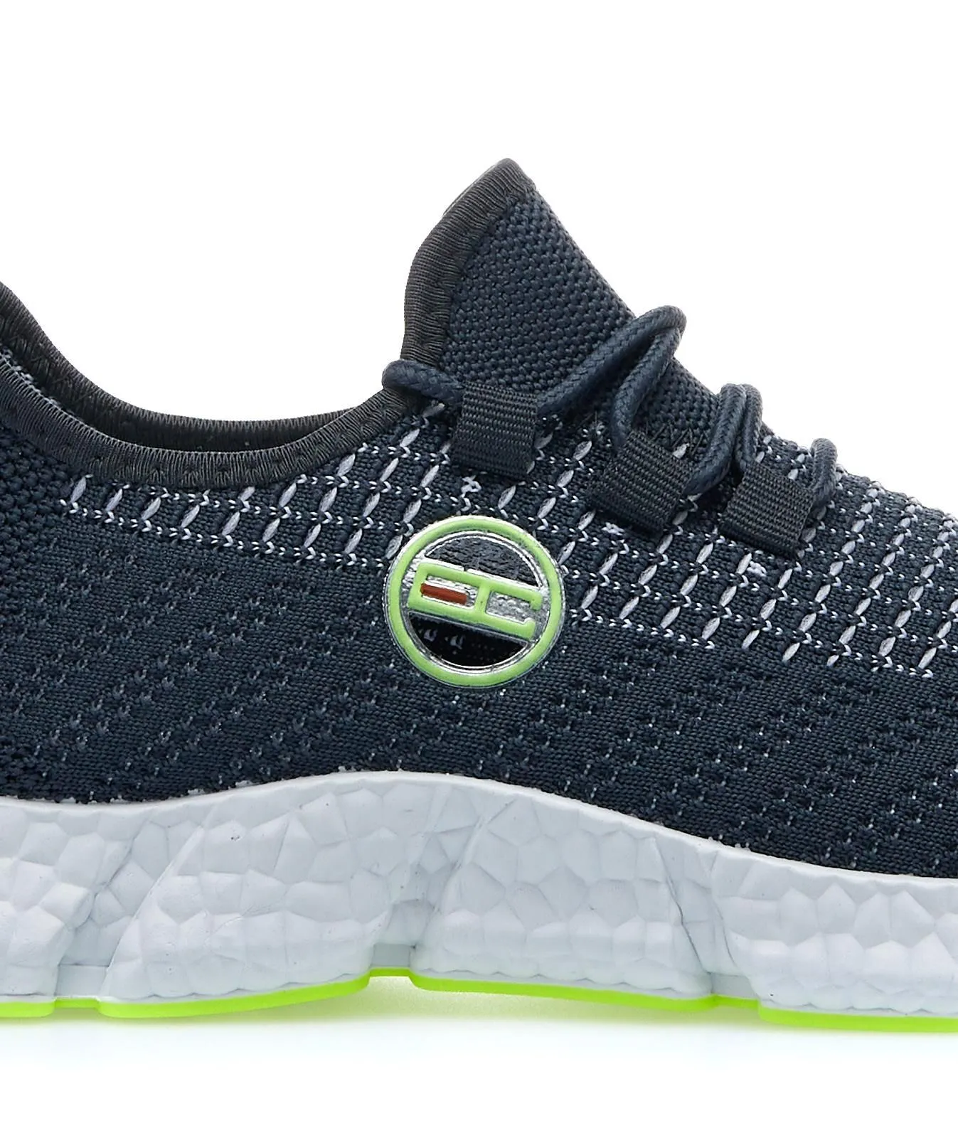 Sneakers blu con dettagli fluo