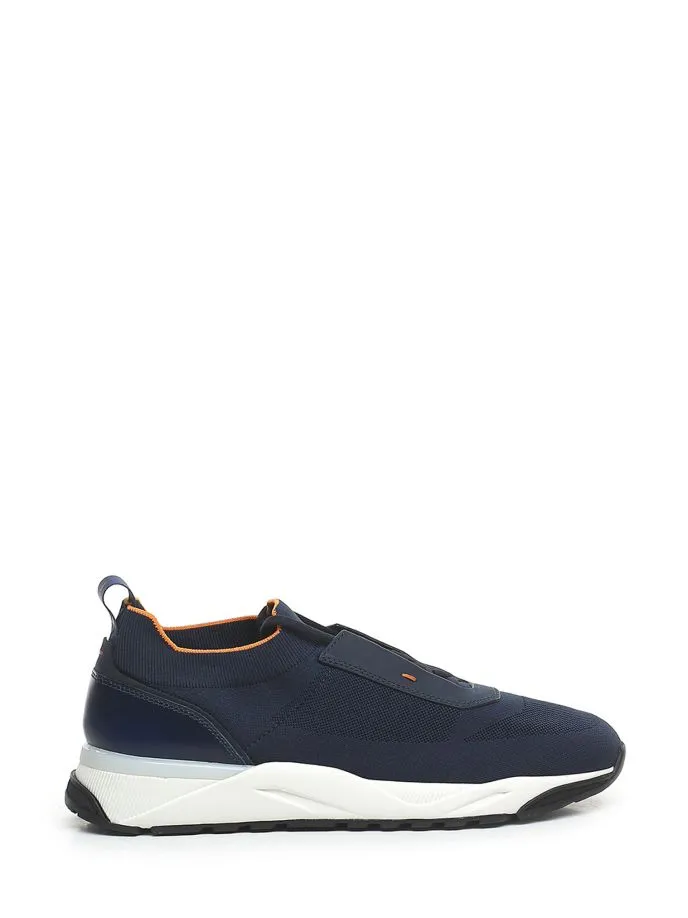 Sneakers con dettagli in nabuk
