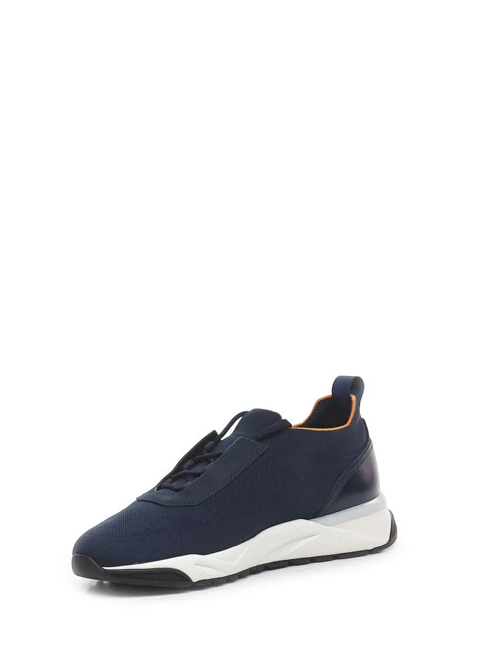 Sneakers con dettagli in nabuk