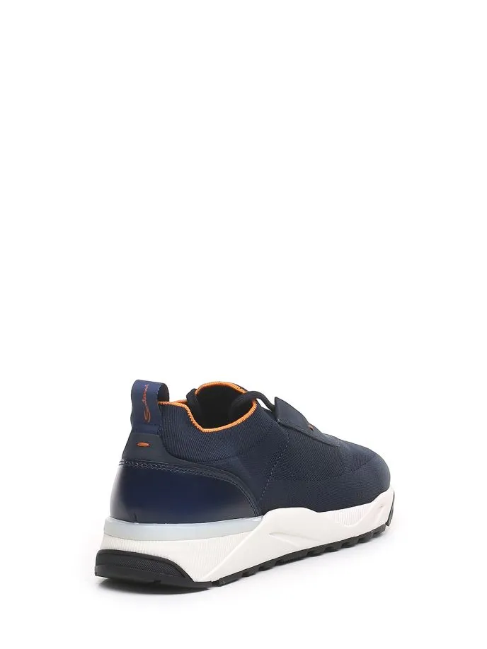Sneakers con dettagli in nabuk