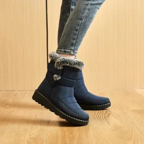 Stivali da neve caldi in pelliccia Stivali da donna per scarpe invernali da donna Piattaforma impermeabile Botas Mujer 2023 Nuov